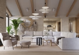 Wnętrza domu w stylu japandi - projekt Mango Investments