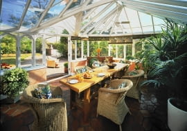 Domestic conservatory, interior view