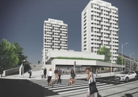 Widok od ul. Skłodowskiej