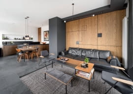 W kolorach ziemi - mieszkanie w Warszawie