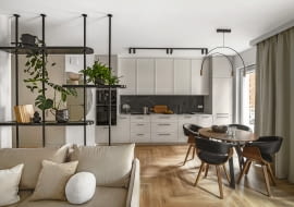 Mieszkanie pokazowe w łódzkiej FUZJI - projekt Decoroom & Archicom