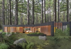 Moody-Woody House. Proj. 3DPROJEKT architektura