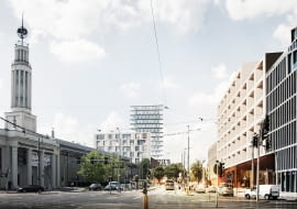 Skyline Challenge - zwycięska koncepcja Kamila Ziółkowskiego oraz Seweryna Trzyny.