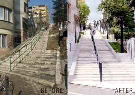 Schody Kaptol w Sarajewie - przykład udanej interwencji architektonicznej w przestrzeni miejskiej