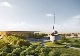 Dom Mądrości - biblioteka w Sharjah. Proj. Foster + Partners.