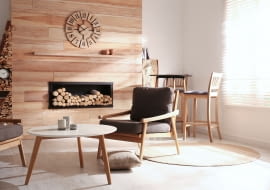 atrapa kominka w salonie