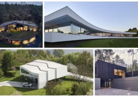Luksusowe domy od znanych projektantów: Circle Wood House, Projekt: Mobius Architekci, Fot. Paweł Ulatowski / Dune, Projekt: Mobius Architekci, Fot. Paweł Ulatowski / Dom po Drodze, Projekt: KWK Promes, Fot. Jarosław Syrek / Wind House, Projekt:Mobius Architekci, Fot. Paweł Ulatowski
