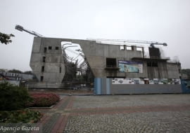 10.09.2010 WARSZAWA , BUDOWA CENTRUM HISTORII ZYDOW POLSKICH PRZY UL. ANIELEWICZA . FOT; KRZYSZTOF MILLER / AGENCJA GAZETA