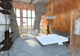 Adaptacja wieży maszyny wyciągowej Szybu Krystyna na budynek wielofunkcyjny - Apartament