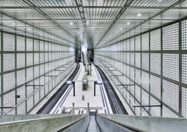 Podziemna stacja kolejowa w Lipsku zaprojektowana przez Maxa Dudlera