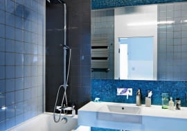 UWAGA ! PONOWNA PUBLIKACJA WYLACZNIE ZA ZGODA WLASCICIELI WARSZAWA , MIESZKANIE , WNETRZA , LAZIENKA SZARO - TURKUSOWA PROJEKT WNETRZA KATARZYNA RAWSKA / IN + DESIGN STYLIZACJA EVA MILCZAREK FOT. RADOSLAW WOJNAR PUBLIKACJA CZTERY KATY NR 10 (265) - 10 2013 SLOWA KLUCZOWE: WNETRZE LAZIENKA ZDJĘCIE DO WKŁADKI: PUBLIKACJA CZTERY KATY NR 10 (265) - CZASOPISMA