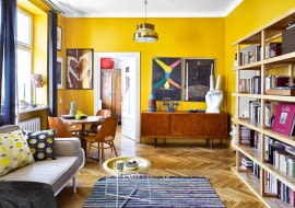 u05.04.2017 Warszawa . Wnetrza , mieszkanie w kamienicy na Grochowie , stylizacja Joanna Plachecka . Fot. Michal Mutor