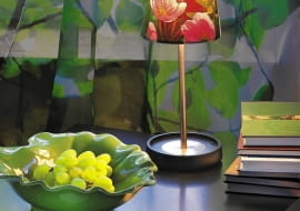 27.02.2009 WNETRZA , LAMPA - RENOWACJA STAREGO ABAZURA STYLIZACJA KINGA KOLARY FOT. RADOSLAW WOJNAR PUBLIKACJA CZTERY KATY NR 5 (211) - 5 2009 SLOWA KLUCZOWE: WNETRZA OSWIETLENIE KONSERWACJA - RENOWACJA