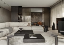 Apartament Black Amber na Mokotowie - projekt pracowni Bajer Sokół Team