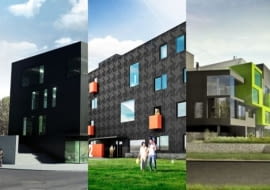 Biurowiec i apartamentowce