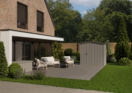 Domek ogrodowy Juno w wersji Modern z dachem dwuspadowym