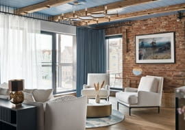 Apartament nad brzegiem Motławy