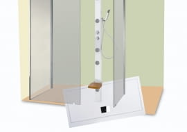 <B>Najlepiej wybrać kabinę i brodzik tej samej firmy - wtedy na pewno będą do siebie pasować. Przygotowaliśmy osiem takich zestawów w różnych cenach, do których dopasowaliśmy ciekawą armaturę. Dla porównania prezentujemy również komplety sugerowane przez producentów.</B> <BR >ŁAZIENKA. PROPOZYCJE REDAKCJI - ZESTAW 1. Kabina KT Space, prostokątna, szkło, 90 x 180 cm, wys. 215,6 cm, 6002 zł; brodzik B Space, akryl, 1310 zł, Sanplast Panel Long, 4 dysze, bateria mieszaczowa, rączka 4-funkcyjna, stal szlachetna, wys. 200 cm, 4391 zł, Poolspa.