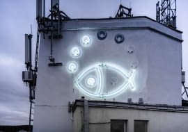 Nowy gdyński neon sekwencyjny w dzielnicy Redłowo