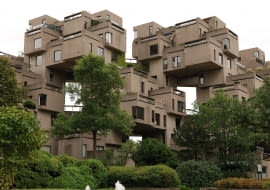 Habitat 67 w Montrealu. Proj. Moshe Safdie