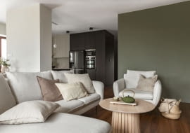 Aranżacja mieszkania w Warszawie w stylu japandi