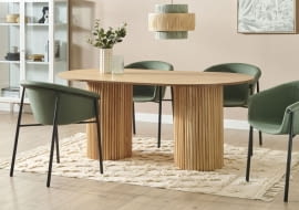 Stół do jadalni owalny 180 x 100 cm jasne drewno SHERIDAN