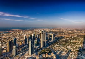 Panorama Dubaju z Burdż Chalifa
