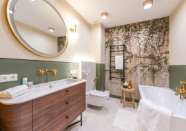 Wnętrza domu w eklektycznym stylu