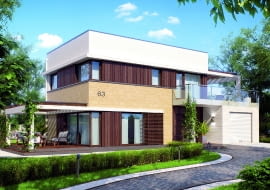 Mały dom zawsze zostawia pewien niedosyt: gdzieś jest za ciasno, gdzieś czegoś brakuje. Prezentowany dom minimalizuje te wrażenia przemyślanym i dobrze poukładanym wnętrzem oraz efektownymi elewacjami. Małe jest ciasne, ale "małe jest piękne".