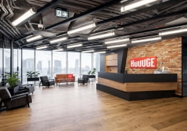 Realizacja projektu wnętrz biurowych dla Huuuge Games