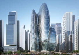 Wieżowce w Shenzhen. Proj. Zaha Hadid Architects