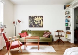 mieszkanie, jasne mieszkanie, skandynawski styl, mieszkanie w stylu lat 50.