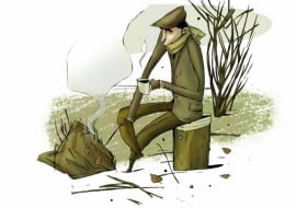 Chore liście trzeba dokładnie wygrabić i spalić