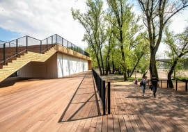 22.04.2014 Warszawa , Wybrzeze Szczecinskie . Pawilon przy Stadionie Narodowym . Fot. Bartosz Bobkowski / Agencja Gazeta SLOWA KLUCZOWE: Pawilon Stadion Narodowy