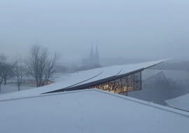 Biblioteka Ibsena w Skien w Norwegii. Proj. Kengo Kuma & Associates.