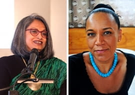 Marina Tabassum (z lewej) i Lesley Lokko (z prawej).