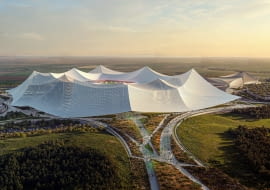 Grand Stade Hassan II w Maroku - największy stadion piłkarski na świecie