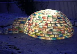 jak zbudować igloo, igloo, kolorowe igloo, tęczowe igloo