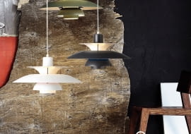 PH 5 & PH 50 zaprojektowana w 1958 r. lampa PH 5 stała się punktem wyjścia Henningsena do pracy nad kolejnymi wersjami. Model PH 50 jest wersją jubileuszową z roku 2008 r.