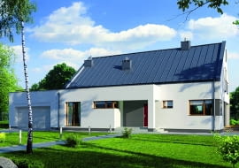 Projekt domu E136 ma potencjał - strych jest do dowolnego wykorzystania