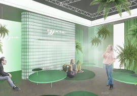 Żyjnia w Galerii Dizajn BWA Wrocław. Proj. Buck.Studio