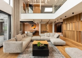 Nowoczesne wnętrza dwukondygnacyjnego domu - projekt biura pracownia14