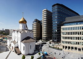 White Square Office Center - kompleks biurowców na Placu Białym w Moskwie. Proj. APA Wojciechowski