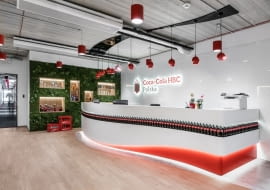 Biuro Coca-Cola HBC w Warszawie. Poj. BIT CREATIVE