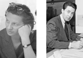 Z lewej: Stanisława Sandecka-Nowicka; Z prawej: Maciej Nowicki