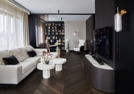 130-metrowy apartament w Warszawie - wnętrza projektu Deer Design