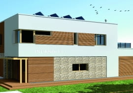 Kluczowe dla charakteru domu są kamienne partie frontowej elewacji oraz tarasu - ich staranne wykończenie zbuduje obraz siedziby zarówno w oczach mieszkańców, jak i gości. A w połączeniu ze strukturą bryły i zielenią wpisze budynek w otoczenie, bez pozbawiania go wyrazistości.