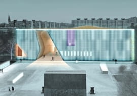 Muzeum Historii Żydów Polskich, Warszawa, proj. Rainer Mahlamäki z fińskiej pracowni Lahdelma i Mahlamäki