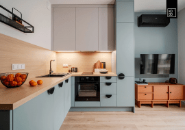 Nowoczesne małe mieszkanie w kolorach