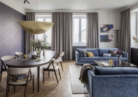 Harmonia kolorów - mieszkanie w przedwojennej kamienicy